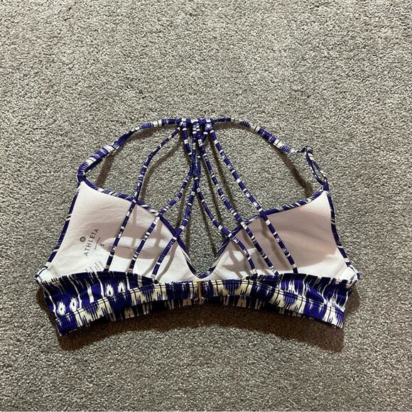 Athleta Blue Bikini Top M Womens Strappy Swim - Picture 3 of 5